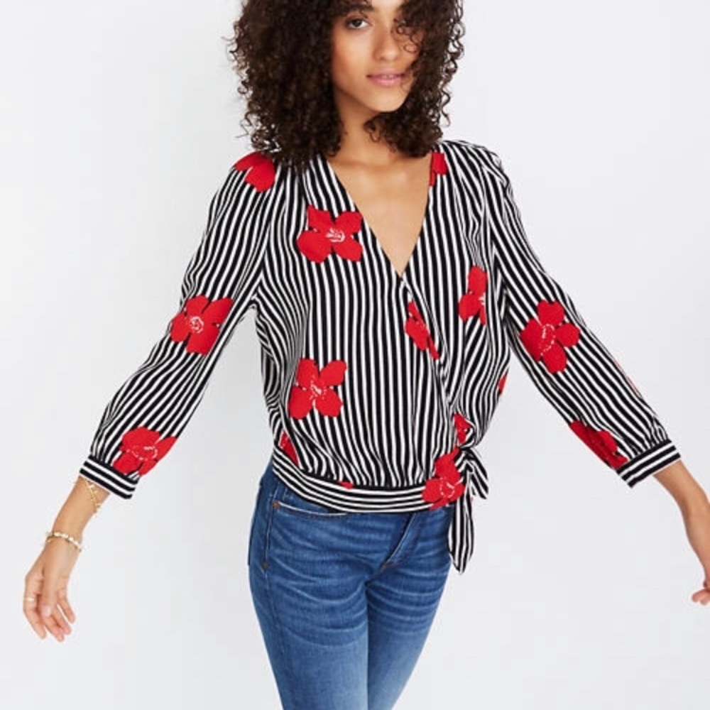Madewell wrap blouse